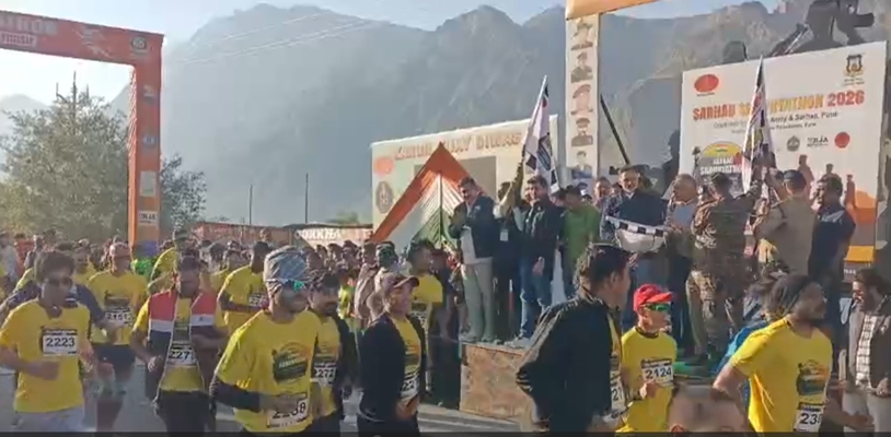 Ladakh: More than 3000 participants from across the country run in Sarhad Shauryathon 2026