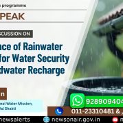 Public Speak : Significance of Rainwater Harvesting for Water Security and Groundwater Recharge