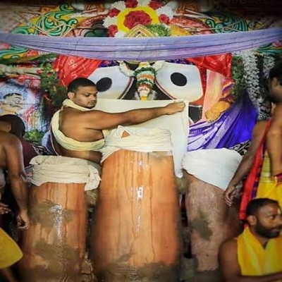 Adharapana in Puri:  specially prepared sweet beverage offered to Holy Trinity  