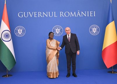 President  Murmu holds wide ranging discussions on India-Romania bilateral relations with PM Ilie Bolojan