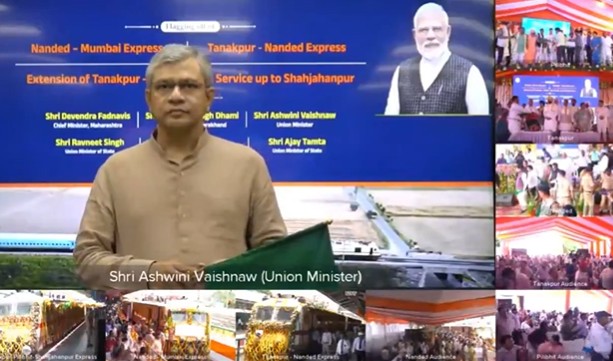उत्तराखंड के टनकपुर और नांदेड़ स्थित हज़ूर साहिब के बीच नई रेल सेवा का शुभारंभ