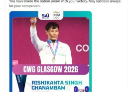 गृह मंत्री अमित शाह ने राष्ट्रमंडल खेलों में रजत पदक जीतने पर ऋषिकांता सिंह चानंबम को दी बधाई