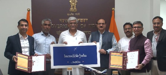 पर्यटन मंत्रालय और इंडिगो के बीच ‘अतुल्य भारत पहल’ को बढ़ावा देने के लिए समझौता