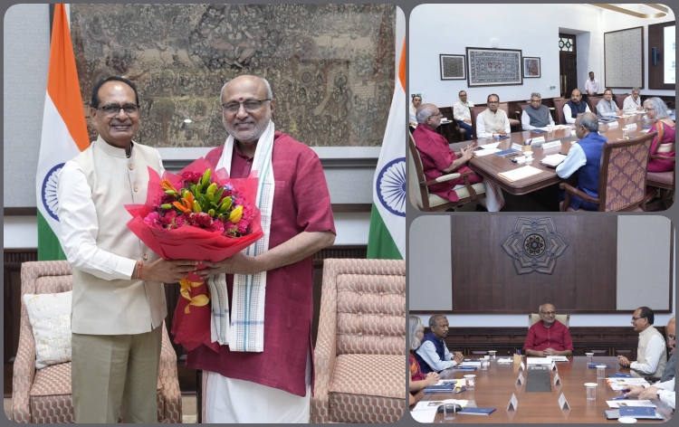 কেন্দ্ৰীয় কৃষি আৰু কৃষক কল্যাণ মন্ত্ৰী শিৱৰাজ সিং চৌহানে মন্ত্ৰালয়ৰ উচ্চপদস্থ বিষয়াৰ সৈতে আজি উপ-ৰাষ্ট্ৰপতি চি পি ৰাধাকৃষ্ণনক সাক্ষাৎ কৰে