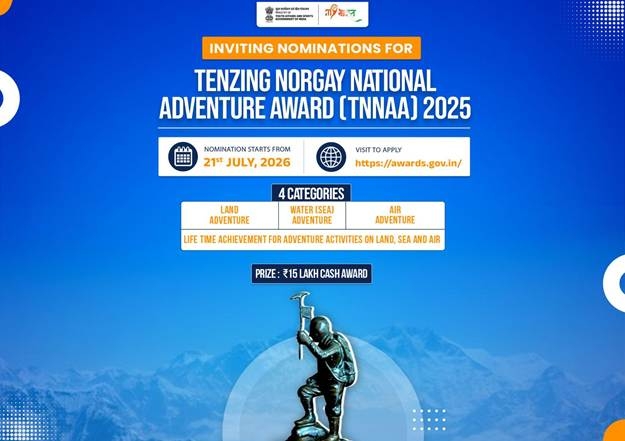 Online nominations invited for Tenzing Norgay National Adventure Award 2025