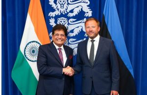 Union Minister Piyush Goyal meets Estonia’s Foreign Affairs Minister Margus Tsahkna in Tallinn