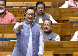 Parliamentary Affairs Minister Kiren Rijiju accuses Congress of raising unrelated issues during Bill debate