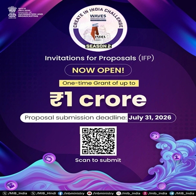 Create in India Challenge – Season 2 invites creative proposals 