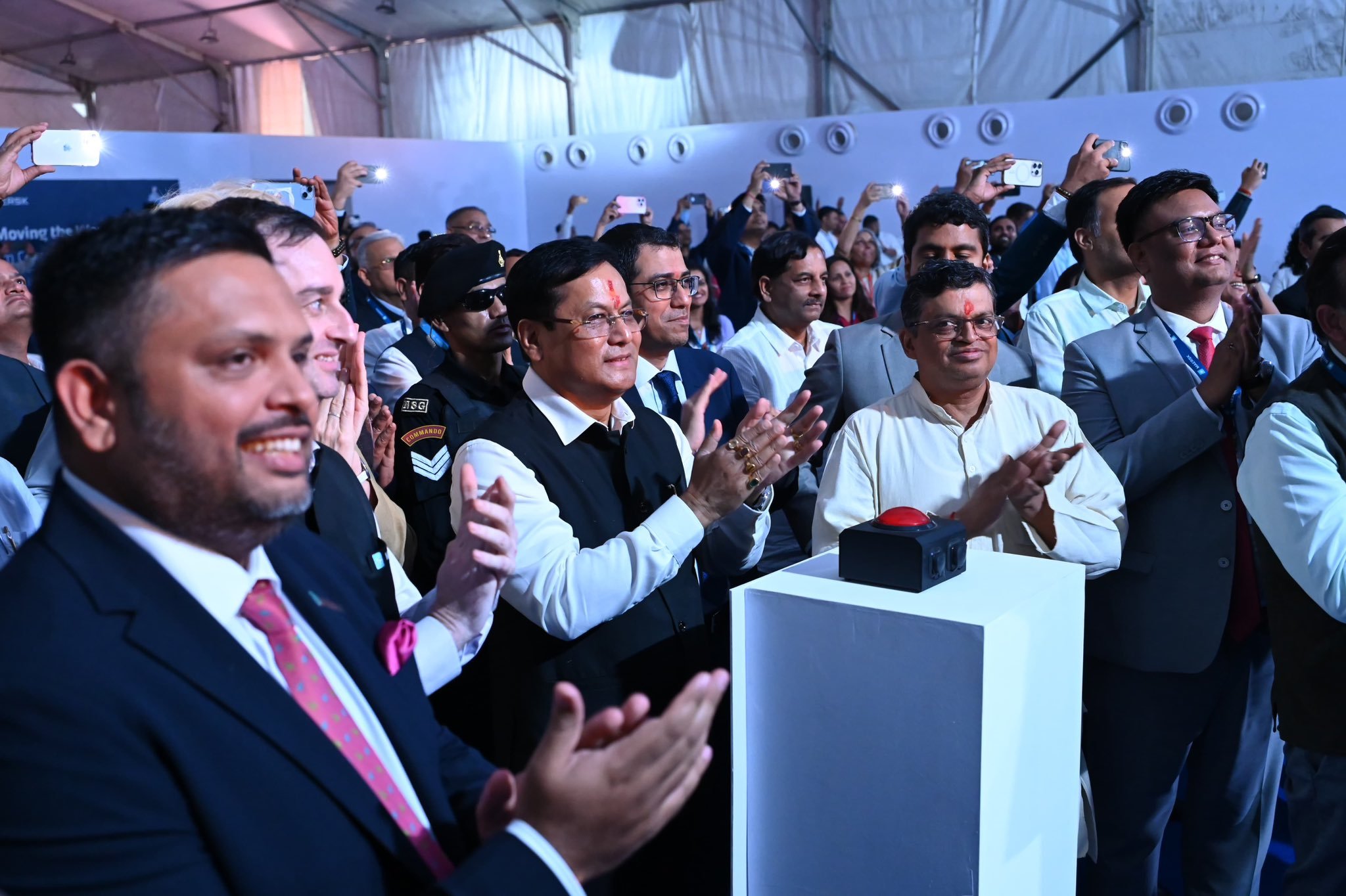 Union Minister Sarbananda Sonowal unveils first India-made export-import shipping container