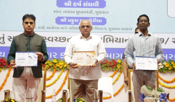 Gujarat CM Patel launches Namo Swachhata Abhiyan and Amritpan Abhiyan
