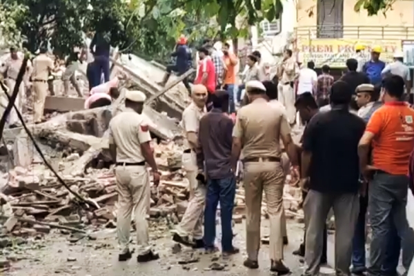 Building Collapses in Delhi’s Rohini; Rescue Operation Underway
