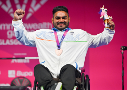 Commonwealth Games: India’s Jhandu Kumar clinches bronze in men’s heavyweight para powerlifting