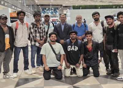 Stranded nine Indian crew members repatriated to India from Ghana