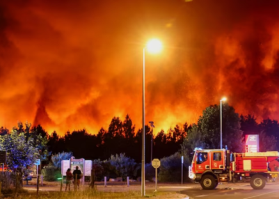 Severe wildfires in Spain and France force mass evacuations