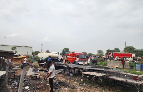 Five killed, several injured as massive fire engulfs firecracker manufacturing unit in Ahmedabad