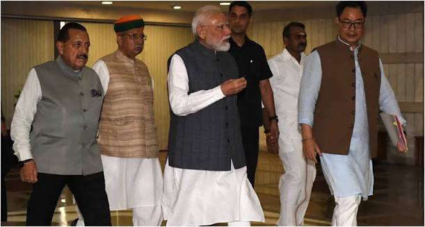 PM Modi attends NDA Parliamentary Party’s Mangal Milan meeting