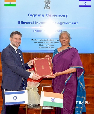 Bilateral Investment Agreement between India and Israel comes into force today