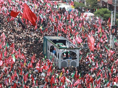 Mourners throng funeral procession of Iran’s Supreme Leader Ayatollah Ali Khamenei