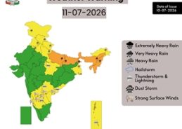 IMD forecasts heavy rainfall across Northern & Eastern parts for the next four to 5 days
