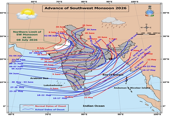 Southwest Monsoon Likely to Advance Further Over Northwest India: IMD