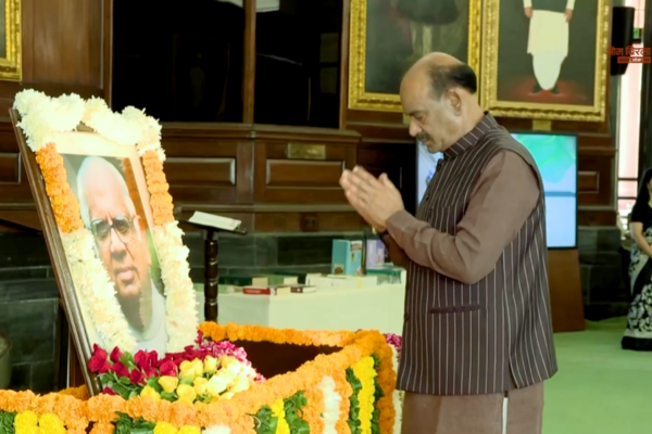 LS Speaker Birla pays tribute to former Speaker Somnath Chatterjee on his birth anniversary