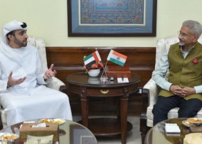 EAM Jaishankar receives Ambassador of UAE Dr. Abdulnasser Alshaali on a farewell call