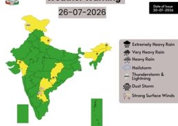 IMD issues red alert for extremely heavy rainfall over Central Maharashtra & Odisha today