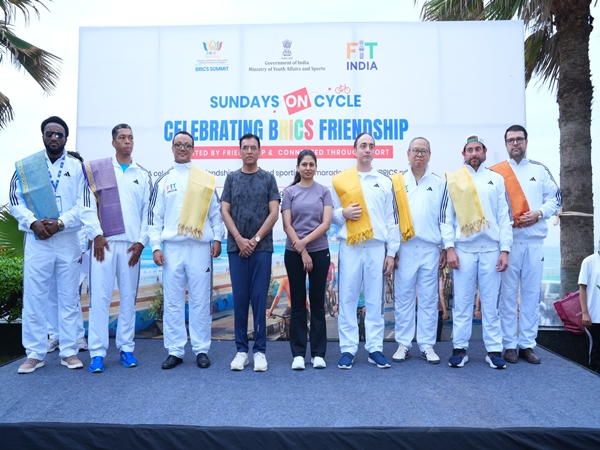 Sports Dr Mansukh Mandaviya joins BRICS Friendship Cycling Event in Visakhapatnam