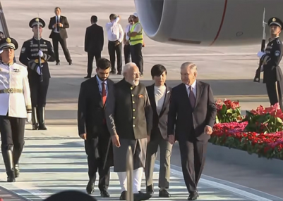 PM Modi arrives in Tashkent for two-day visit to Uzbekistan; welcomed by President Shavkat Mirziyoyev PM Modi arrives in Tashkent for two-day visit to Uzbekistan; welcomed by President Shavkat Mirziyoyev