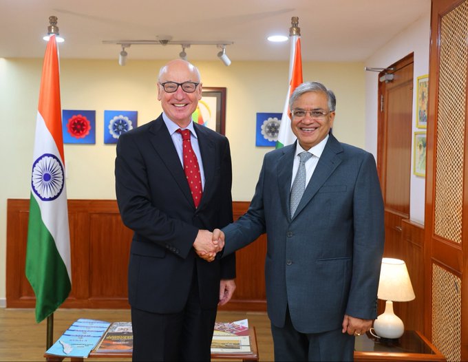 CEC Gyanesh Kumar meets Austrian Ambassador Robert Zischg to strengthen democratic cooperation