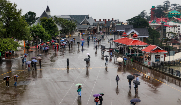 Heavy rain affects normal life across Himachal Pradesh