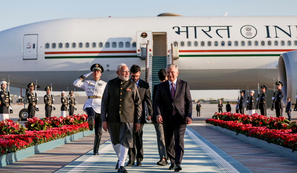 PM Modi arrives in Tashkent on a two-day visit to boost bilateral ties between India and Uzbekistan