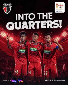 ডুৰাণ্ড কাপ ফুটবল প্রতিযোগিতাৰ কোৱাৰ্টাৰ ফাইনেলত নর্থ ইষ্ট ইউনাইটেড ফুটবল ক্লাব