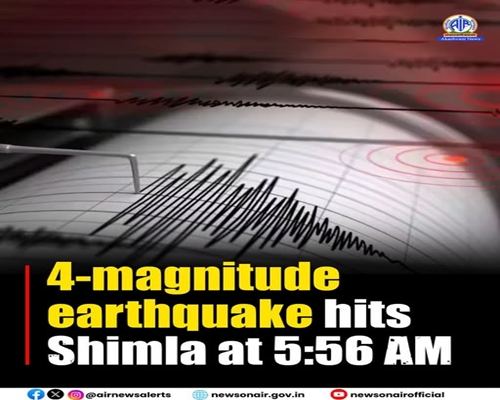 Earthquake tremors felt in Shimla