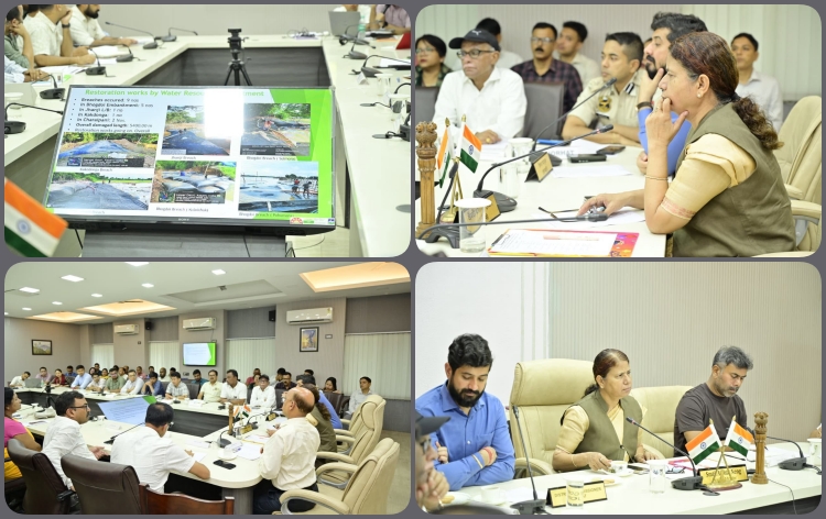 মন্ত্ৰী অজন্তা নেওগৰ সভাপতিত্বত যোৰহাটৰ আৱৰ্ত ভৱনৰ সভাকক্ষত বিভিন্ন বিভাগৰ মুৰব্বীসকলৰ বান পৰিস্থিতি সন্দৰ্ভত পর্যালোচনা সভা
