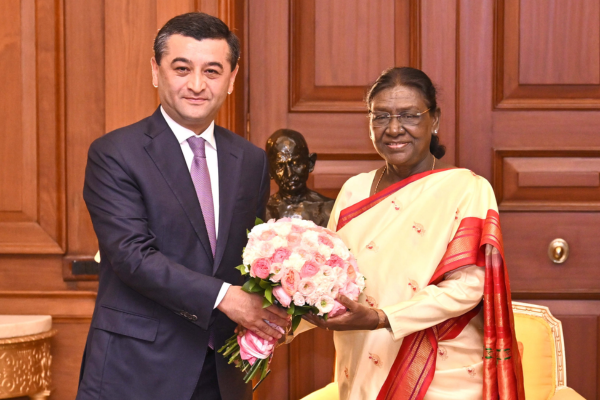 Foreign Affairs Minister of Uzbekistan calls on President Droupadi Murmu at Rashtrapati Bhavan