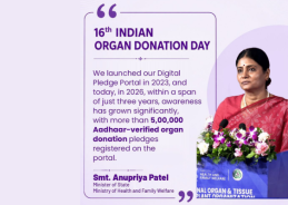 India achieves over 5 lakh Aadhar verified organ donation pledges; Stands 3rd globally in number of organ transplants