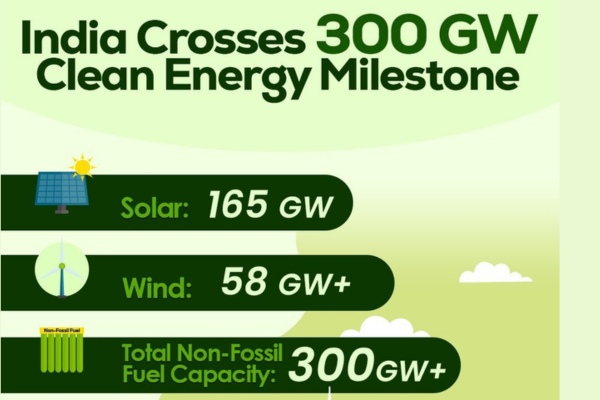 India crosses 300 GW of non-fossil fuel-based installed electricity generation capacity