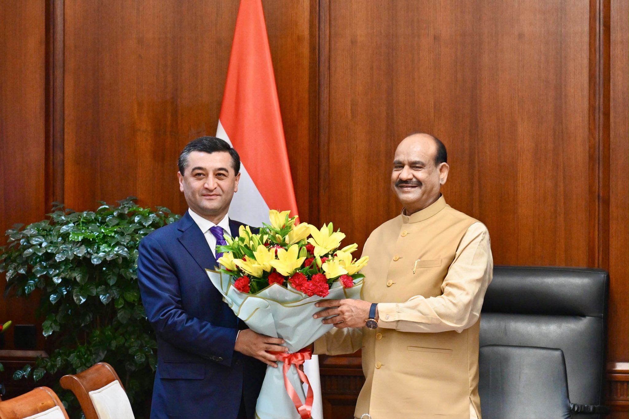 LS Speaker Om Birla meets Foreign Affairs Minister of Uzbekistan at Parliament House