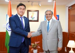 CEC Gyanesh Kumar meets Kazakhstan’s Ambassador to India Azamat Yeskarayev in New Delhi