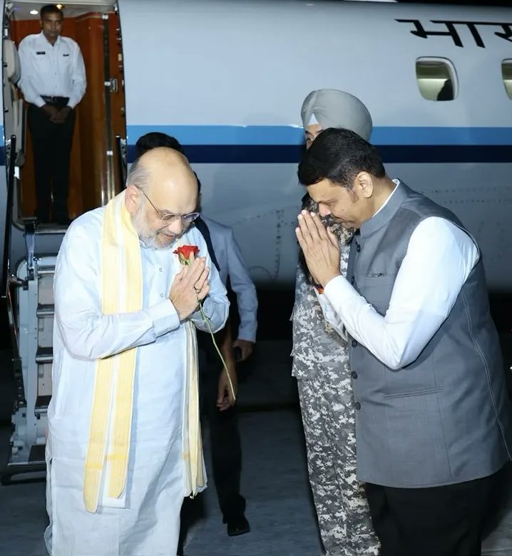 Union Home Minister Amit Shah arrives in Pune for two-day visit