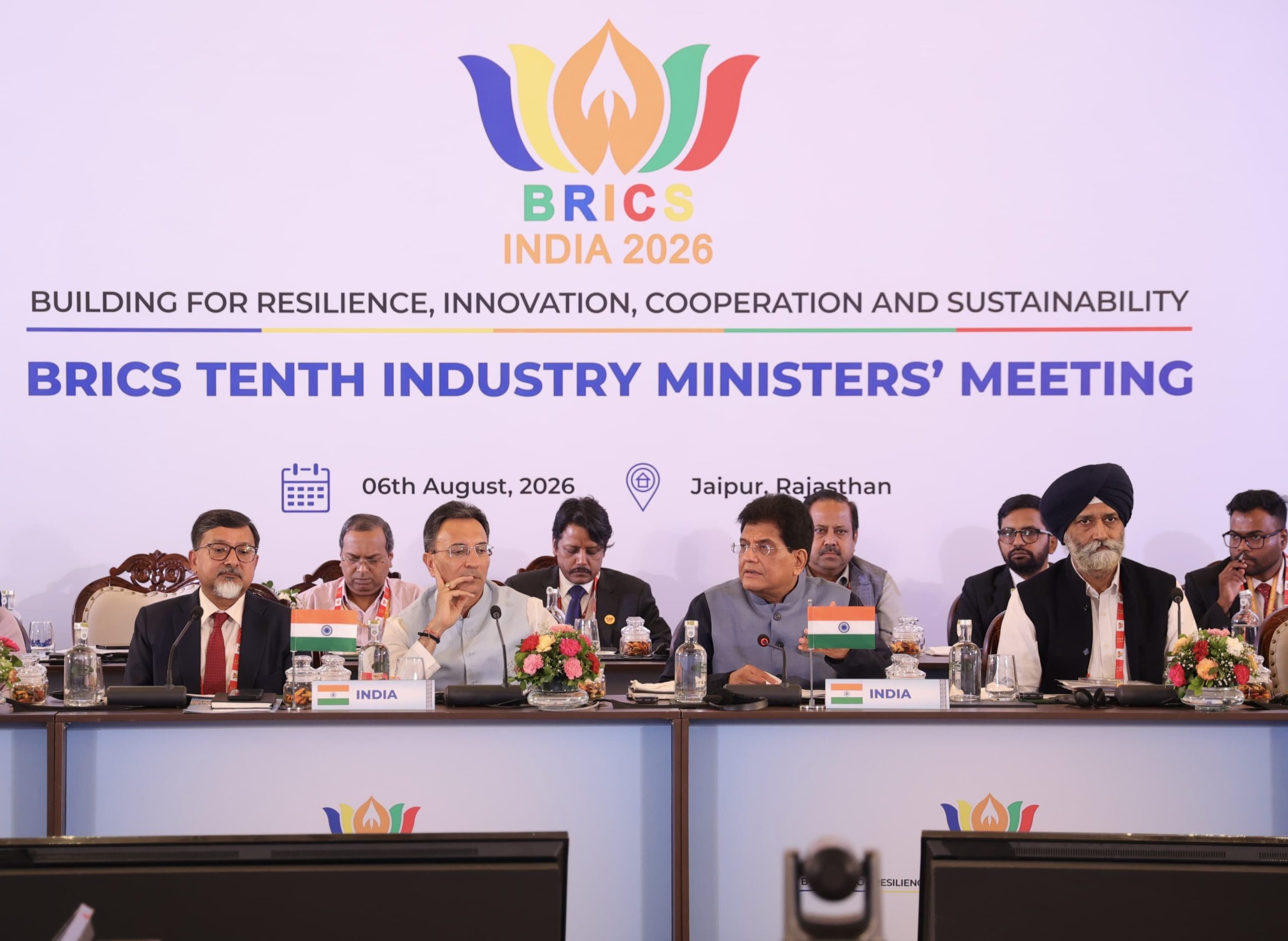 জয়পুরে আজ ব্রিকস-এর শিল্প ও বাণিজ্যমন্ত্রীদের একটি উচ্চ-পর্যায়ের বৈঠক শুরু হয়েছে।