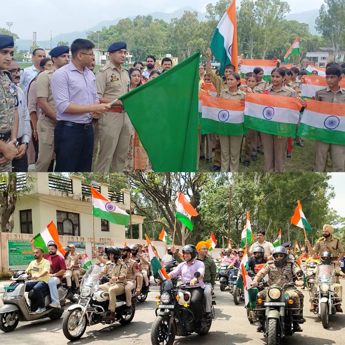 जम्मू-कश्मीर में तिरंगा रैली का आयोजन; उपायुक्त और वरिष्ठ पुलिस अधीक्षक सहित कई आधिकारी शामिल
