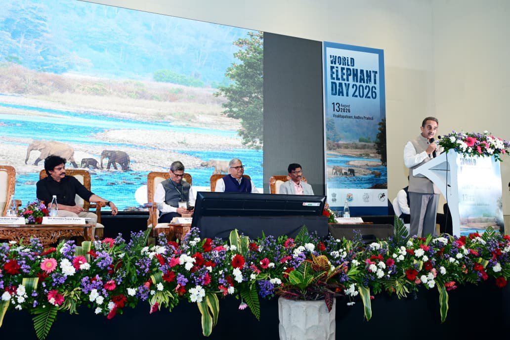 केंद्रीय राज्य मंत्री कीर्तिवर्धन सिंह विशाखापत्तनम में विश्व हाथी दिवस-2026 के राष्ट्रीय समारोह में शामिल हुए