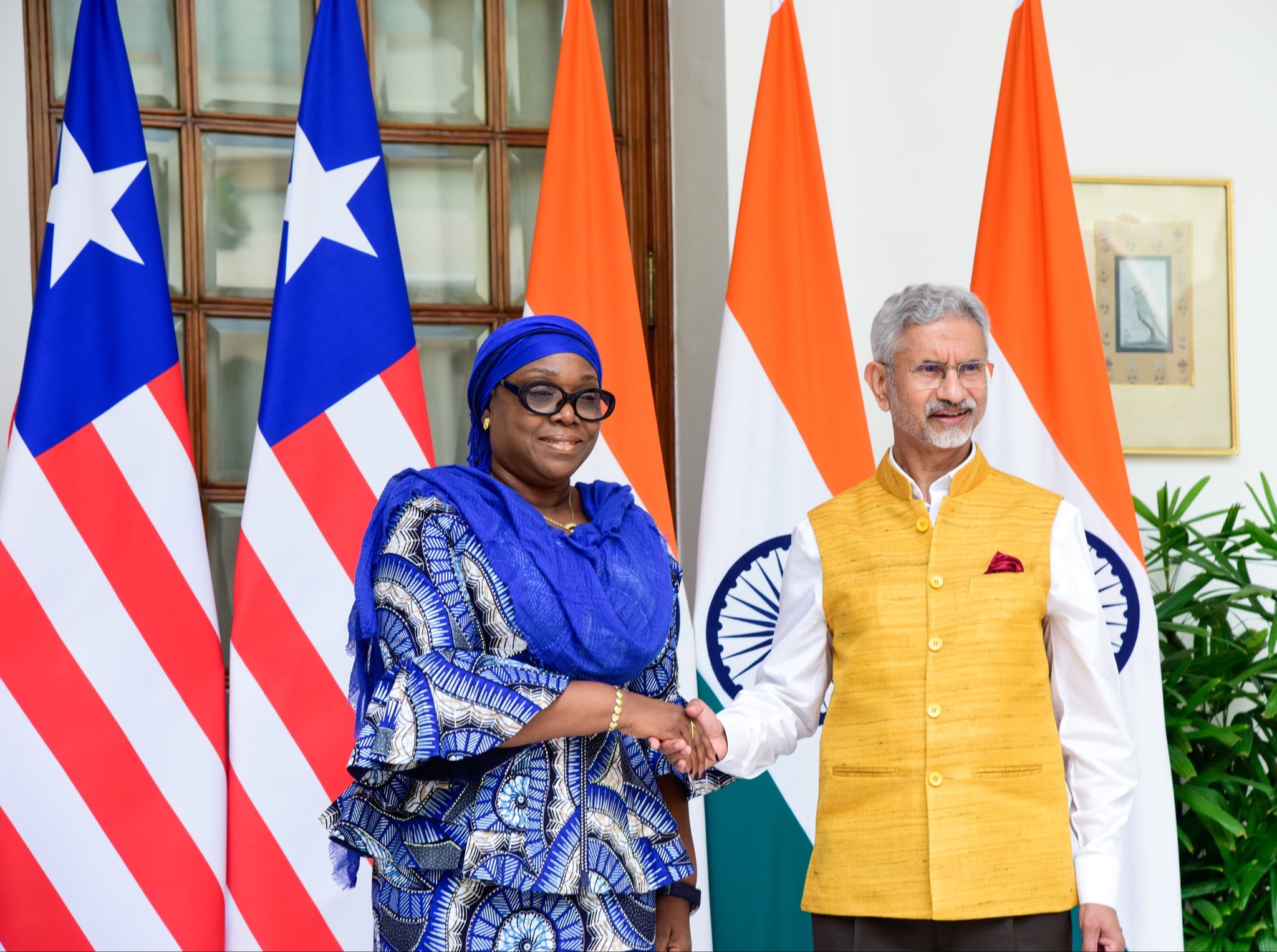 EAM S. Jaishankar & his Liberian counterpart Sara Beysolow Nyanti hold bilateral talks in New Delhi