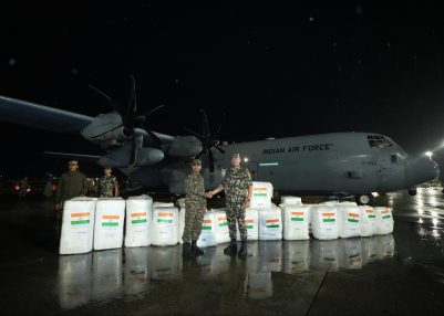 India sends fourth flight carrying 11 tonnes of humanitarian aid to Nepal India sends fourth flight carrying 11 tonnes of humanitarian aid to Nepal