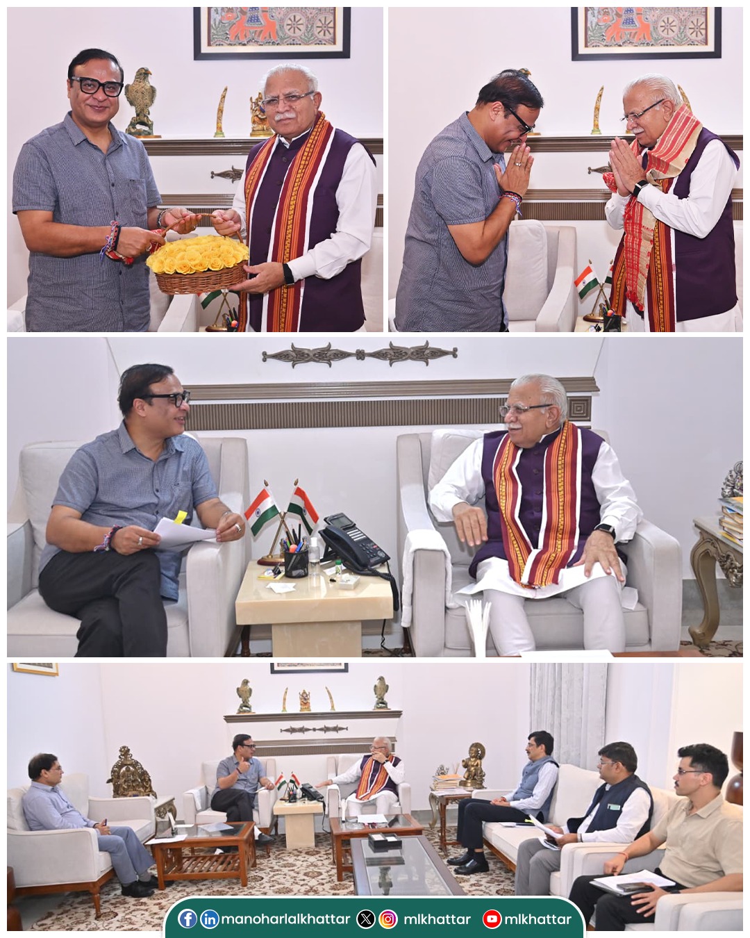 असम के मुख्यमंत्री ने नई दिल्ली में केंद्रीय विद्युत मंत्री मनोहर लाल से मुलाकात की