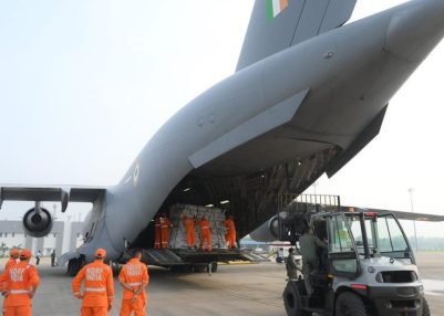 India sends over 47 tonnes of emergency relief supplies to Nepal