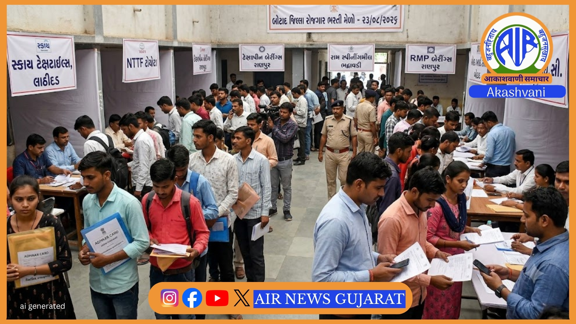 બોટાદમાં રોજગારીની સુવર્ણ તક: 6 નામાંકિત કંપનીઓ સાથે મેગા ભરતીમેળાનું આયોજન
