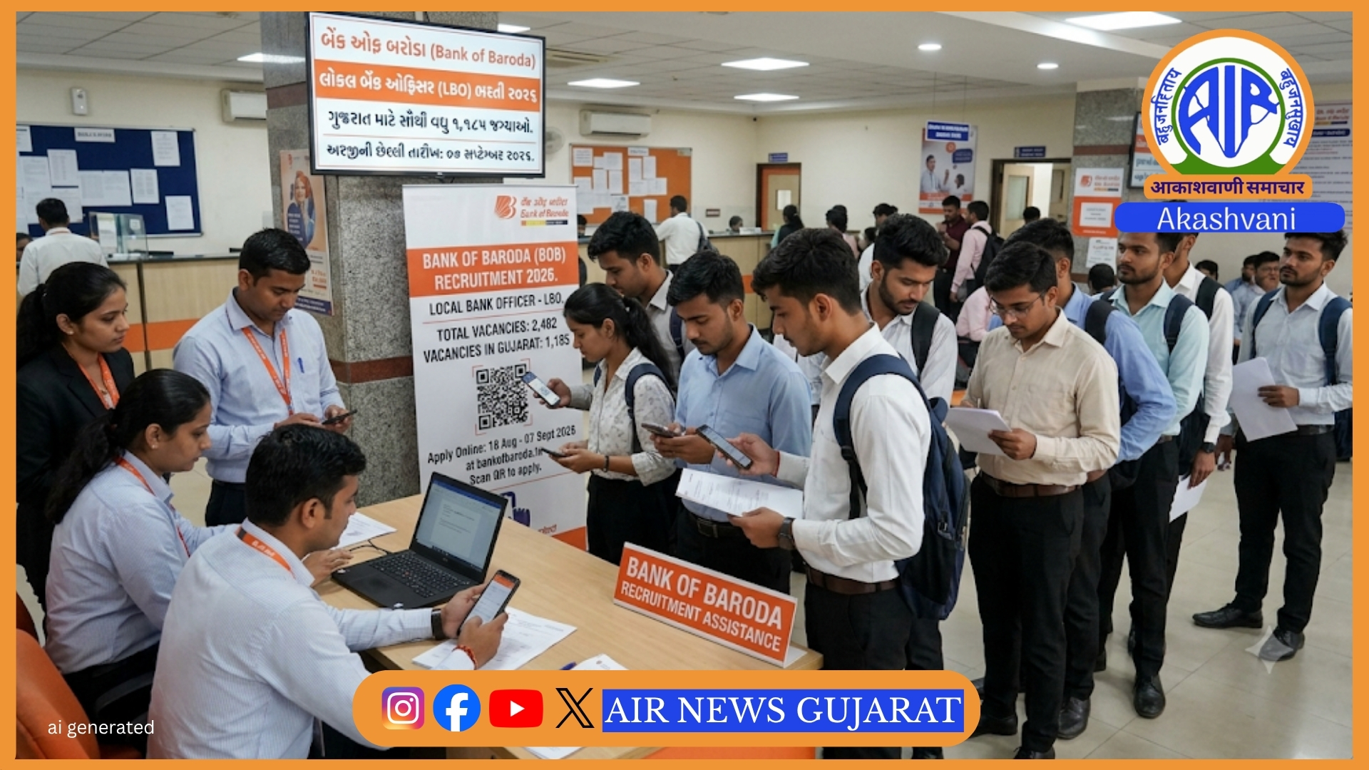 બેંક ઓફ બરોડામાં 2,482 જગ્યાઓ પર બમ્પર ભરતી: ગ્રેજ્યુએટ્સ માટે ઉત્તમ તક, જાણો અરજી પ્રક્રિયા અને લાયકાતના નિયમો
